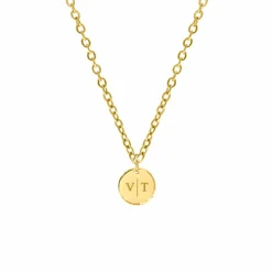 Finaste Gepersonaliseerde Ketting Twee Initialen Goud Kleurig Best