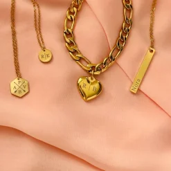 Finaste Gepersonaliseerde Ketting Twee Initialen Goud Kleurig Best