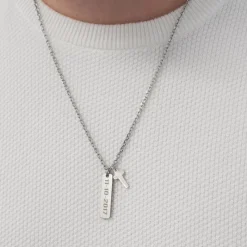Finaste Gepersonaliseerde ketting voor hem kruisje Clearance
