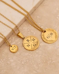 Finaste Gepersonaliseerde Ketting Twee Initialen Goud Kleurig Best