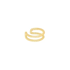 Finaste Gevlochten ear cuff dubbel goudkleurig Best