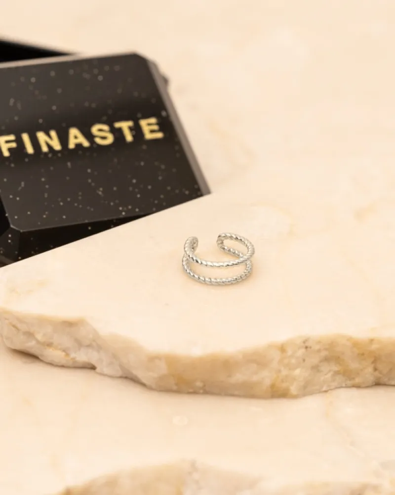 Finaste Gevlochten ear cuff dubbel Fashion