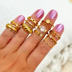 Finaste Glamorous ring goud kleurig Fashion