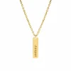 Finaste Goud kleurige ketting heren met tekst Outlet