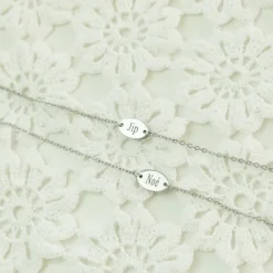 Finaste Graveerbaar armbandje met ovaal muntje Hot