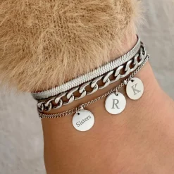 Finaste Graveerbare armband 3 muntjes Fashion