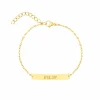 Finaste Graveerbare Armband Bar Goud Kleurig Clearance