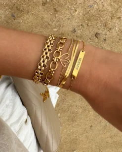 Finaste Graveerbare Armband Bar Goud Kleurig Clearance