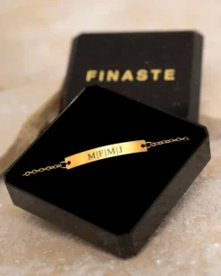 Finaste Graveerbare Armband Bar Goud Kleurig Clearance