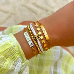 Finaste Graveerbare Armband Bar Goud Kleurig Clearance
