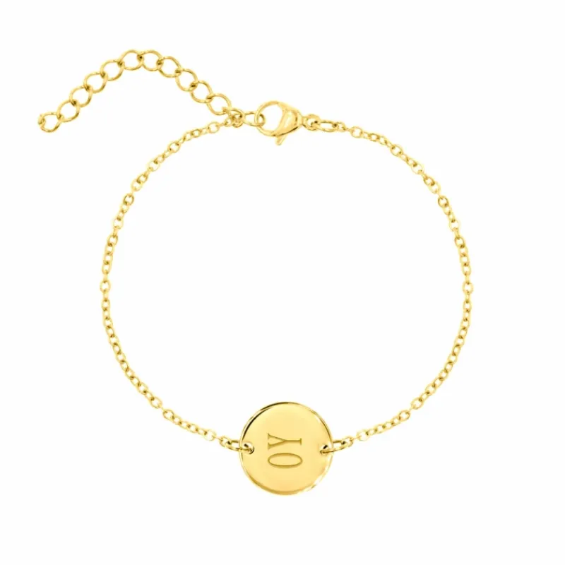 Finaste Graveerbare Armband Rond Goud Kleurig Outlet
