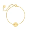 Finaste Graveerbare armband vintage coin goldplated Fashion