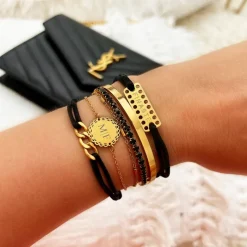 Finaste Graveerbare Armband Vintage Bedel Goudkleurig Clearance