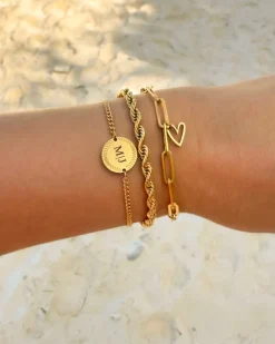 Finaste Graveerbare armband vintage coin goldplated Fashion