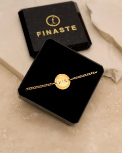 Finaste Graveerbare armband vintage coin goldplated Fashion