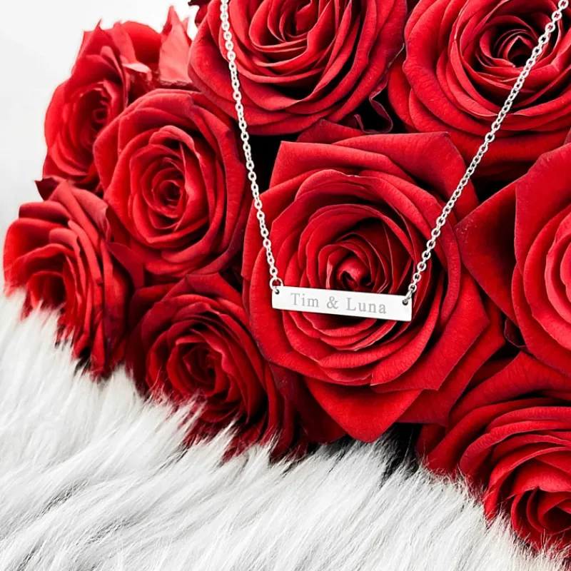 Finaste Graveerbare Bar Ketting New