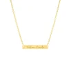 Finaste Graveerbare bar ketting met sierletters goud kleurig Online