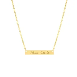 Finaste Graveerbare bar ketting met sierletters goud kleurig Online