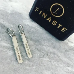 Finaste Graveerbare Bar Oorbellen Outlet