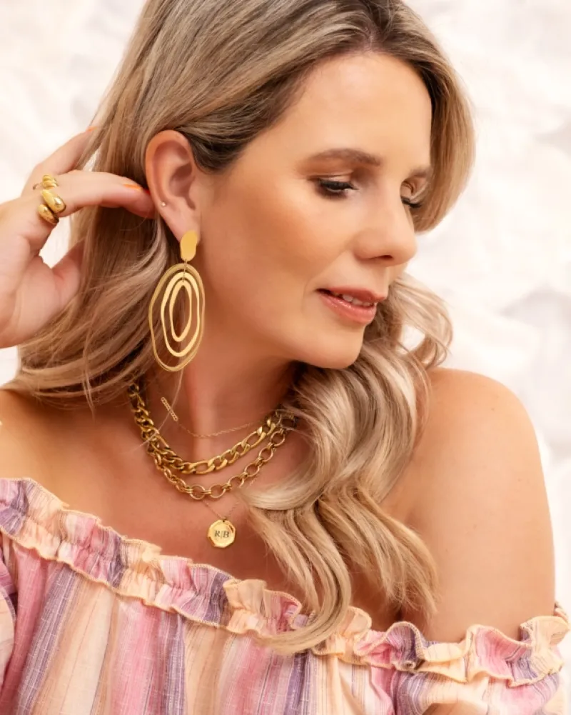 Finaste Graveerbare charm ketting goudkleurig Online