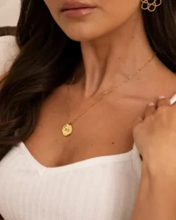 Finaste Graveerbare charm ketting goudkleurig Online