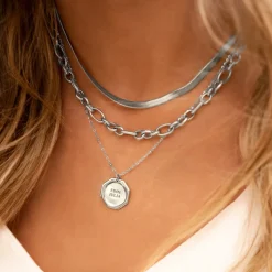 Finaste Graveerbare charm ketting Fashion