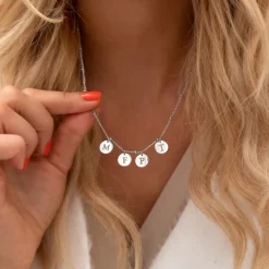 Finaste Graveerbare coin ketting Fashion
