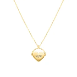 Finaste Graveerbare hartjes ketting ariana goudkleurig Sale
