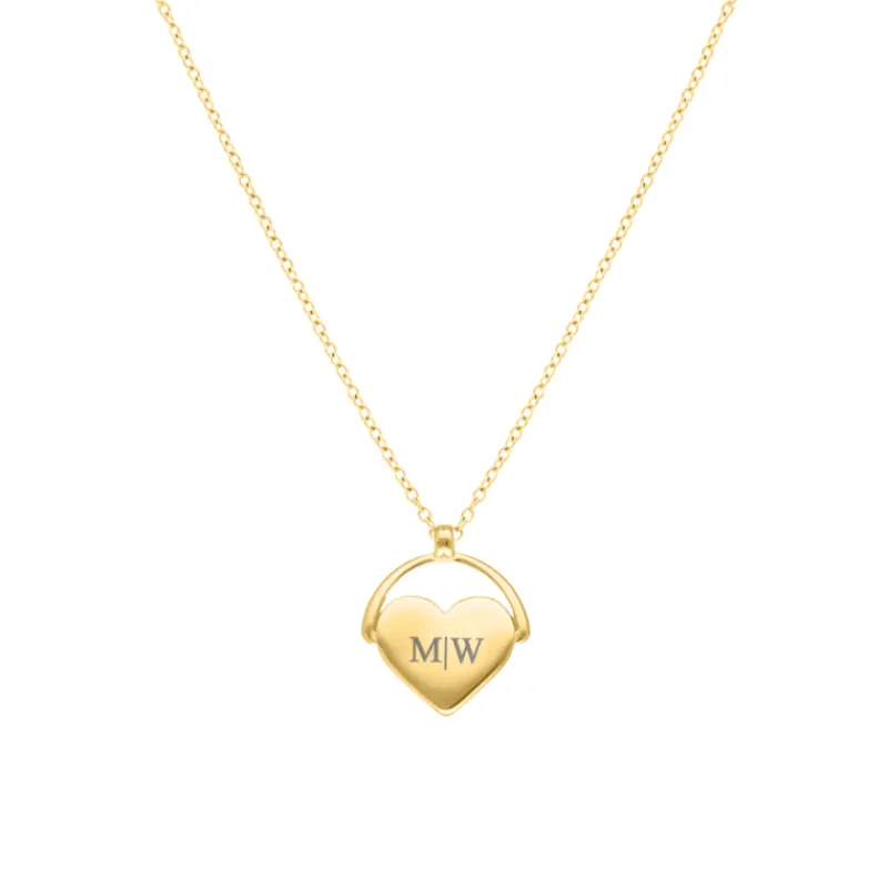 Finaste Graveerbare hartjes ketting ariana goudkleurig Sale