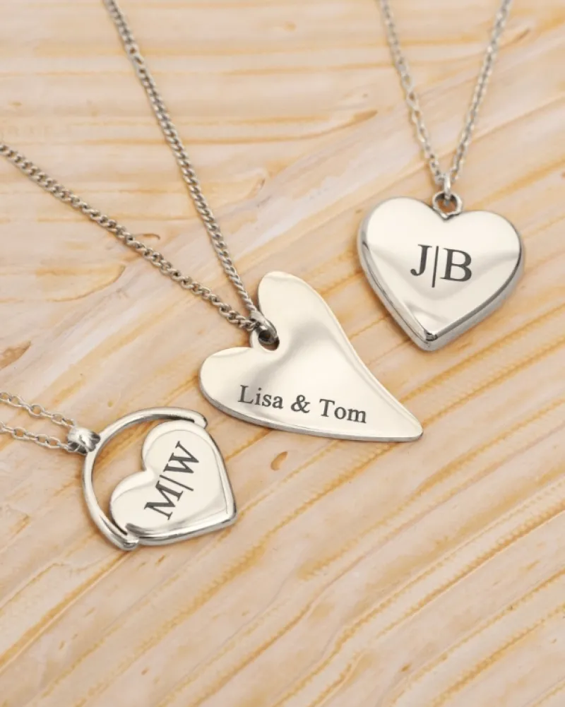 Finaste Graveerbare hartjes ketting ariana Fashion