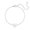 Finaste Graveerbare heart armband met steentje Clearance