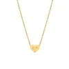 Finaste Graveerbare heart ketting met steentje goudkleurig Online