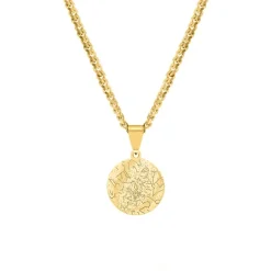Finaste Graveerbare heren ketting sterrenhemel goudkleurig Best
