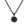 Finaste Graveerbare heren ketting sterrenhemel zwart Fashion