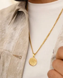 Finaste Graveerbare heren ketting sterrenhemel goudkleurig Best