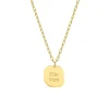 Finaste Graveerbare ketting charm goud kleurig Hot