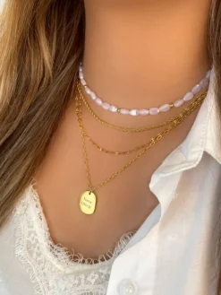 Finaste Graveerbare ketting charm goud kleurig Hot