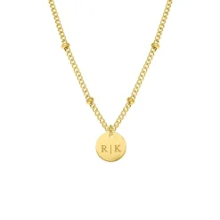 Finaste Graveerbare ketting muntje goud kleurig Discount
