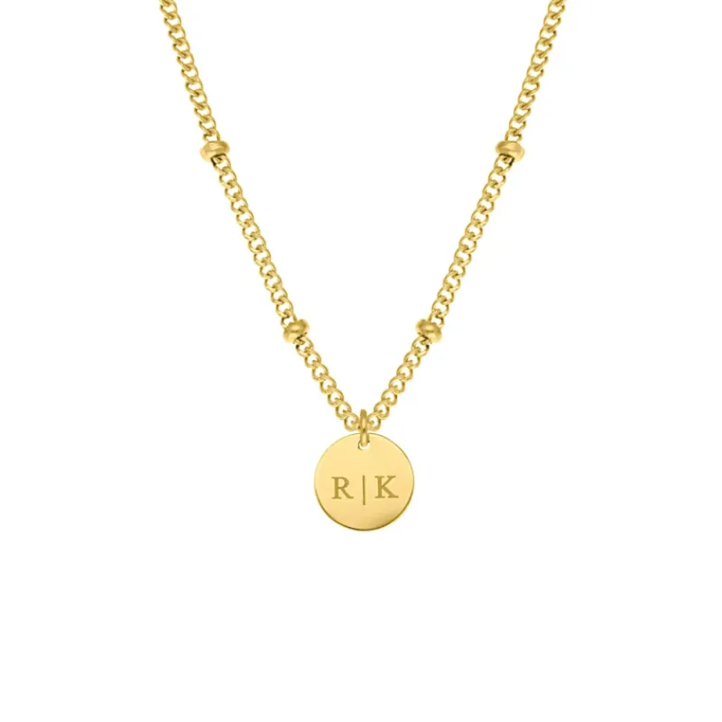 Finaste Graveerbare ketting muntje goud kleurig Discount