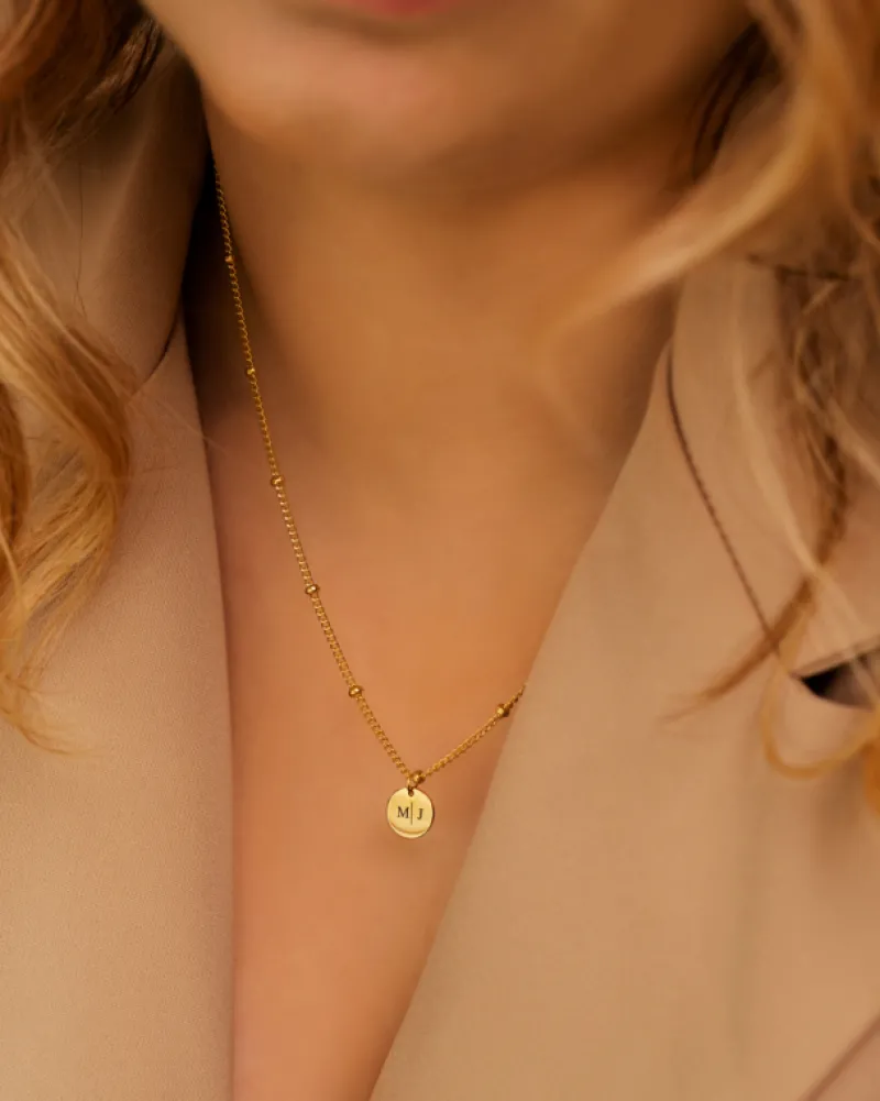 Finaste Graveerbare ketting muntje goud kleurig Discount