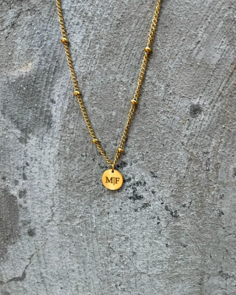 Finaste Graveerbare ketting muntje goud kleurig Discount