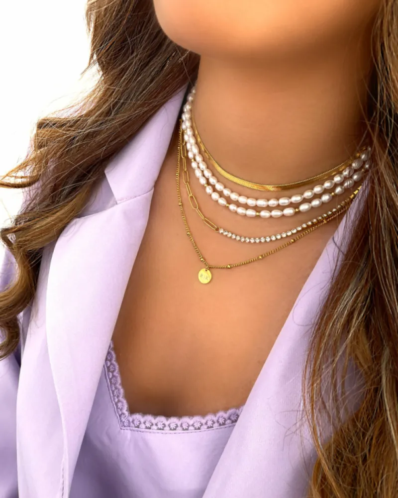 Finaste Graveerbare ketting muntje goud kleurig Discount