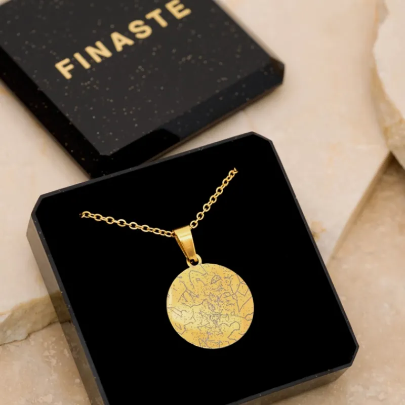 Finaste Graveerbare ketting sterrenhemel goudkleurig Online