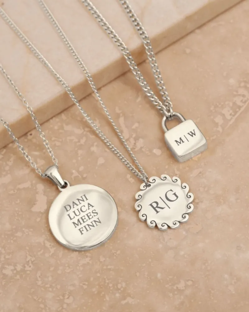 Finaste Graveerbare ketting waves Best