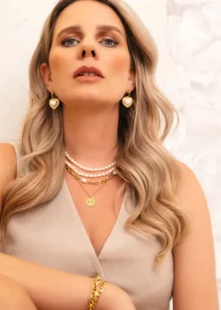 Finaste Graveerbare ketting waves goudkleurig New