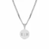 Finaste Graveerbare mannen ketting met munt New
