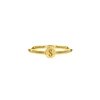 Finaste Graveerbare minimalistische ring met muntje goud kleurig Best