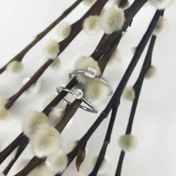Finaste Graveerbare minimalistische ring met vierkantje Fashion