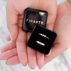 Finaste Graveerbare ring bar gold plated Discount