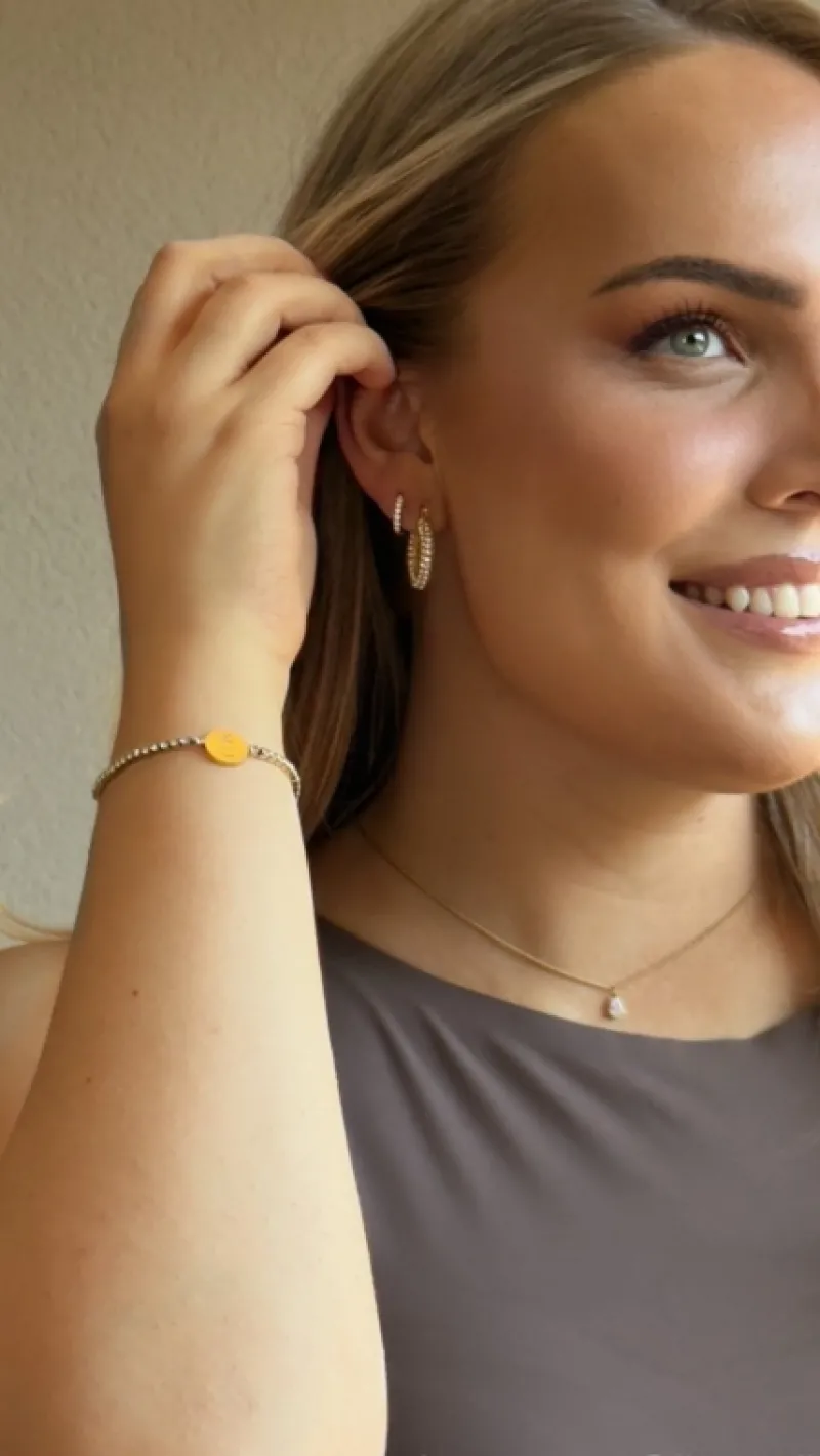Finaste Graveerbare Tennis Armband Goudkleurig Discount